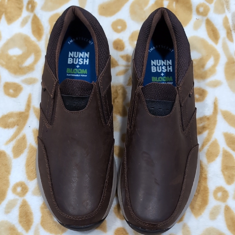 Nunn Bush Men’s Brown Slip On Shoes Size 13 NWOT Comfort Casual Loafers